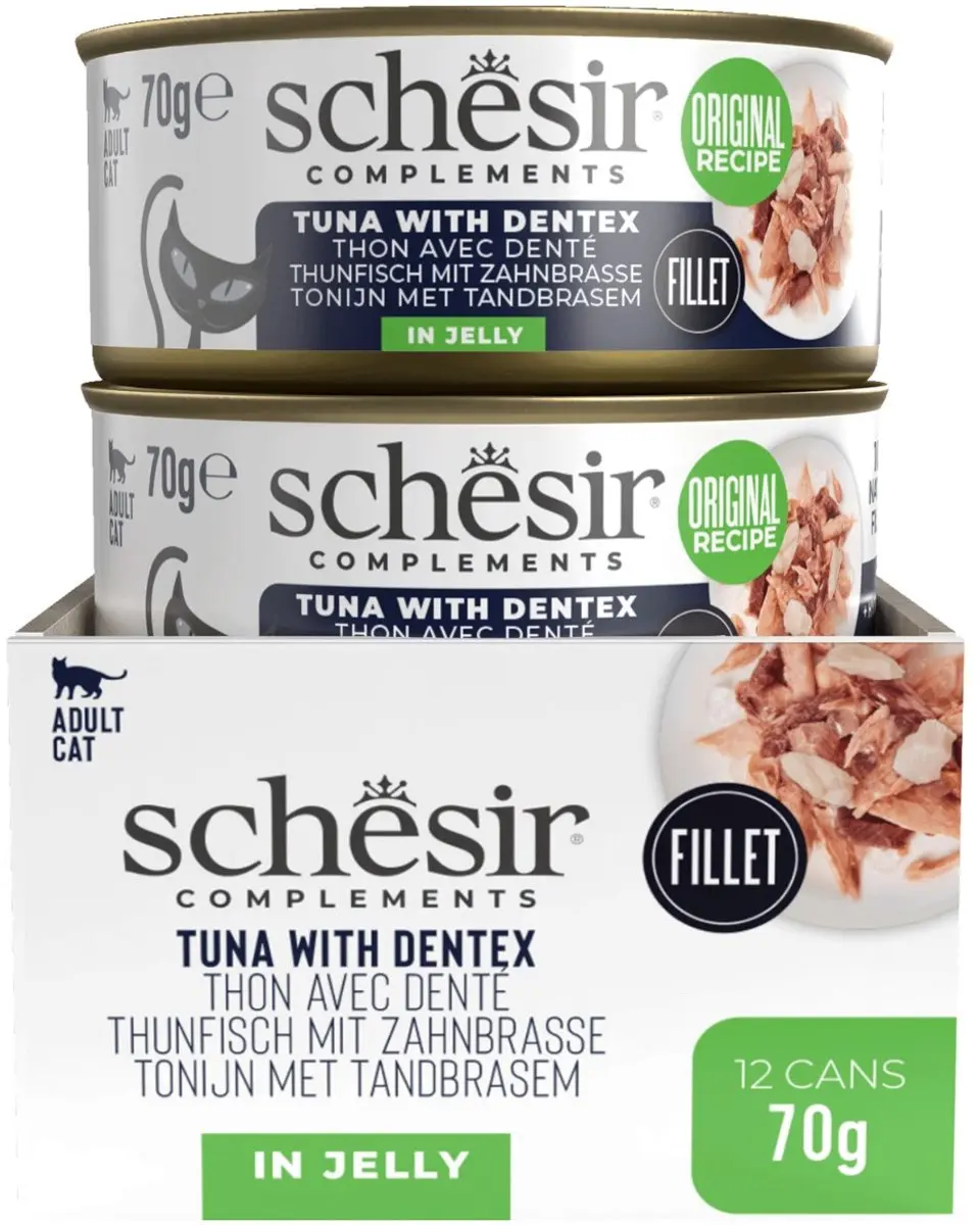 Schesir Oceanic Adult Natvoer Kat Tonijn & Dentex 24x70g