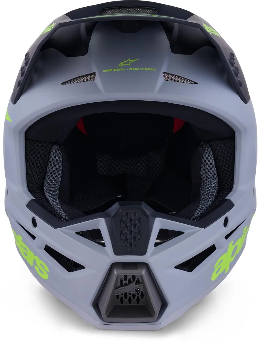 Alpinestars S-M3 Radium Crosshelm - L - Grijs/Geel - afbeelding 3 van 6