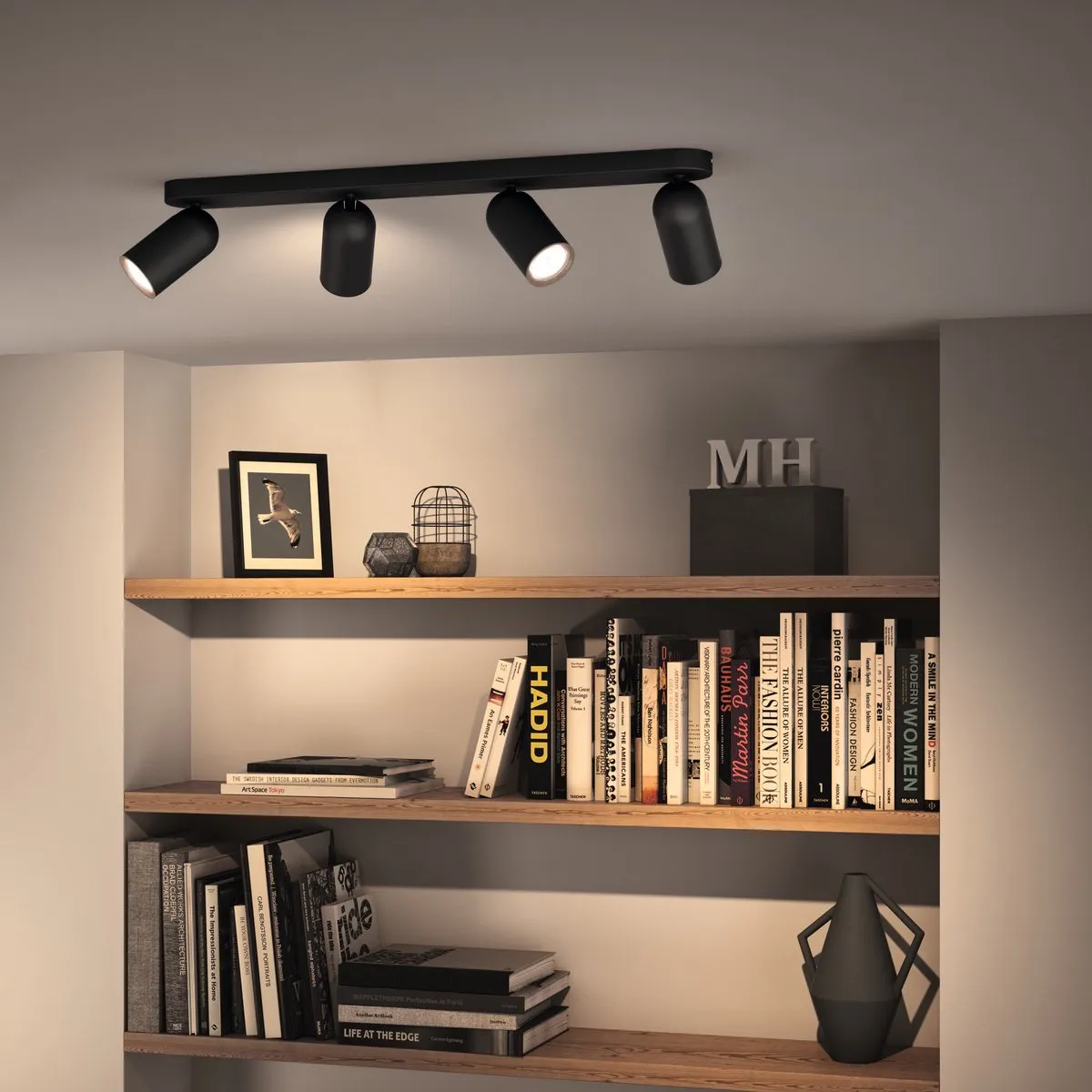Philips Pongee Opbouwspot 4x GU10 - Zwart