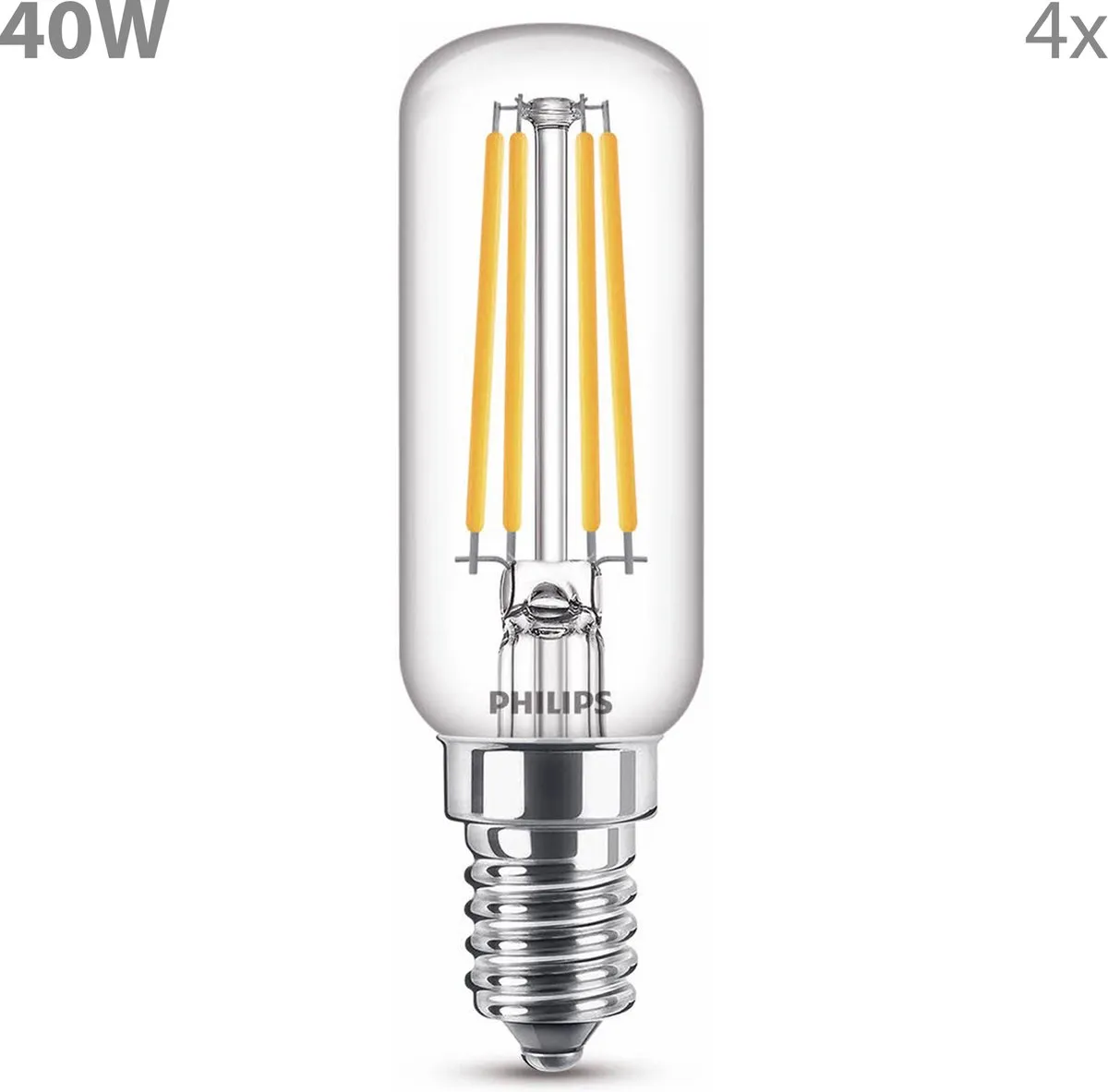 Philips LED E14 Afzuigkaplamp 3.4W Warmwit - 4 Stuks
