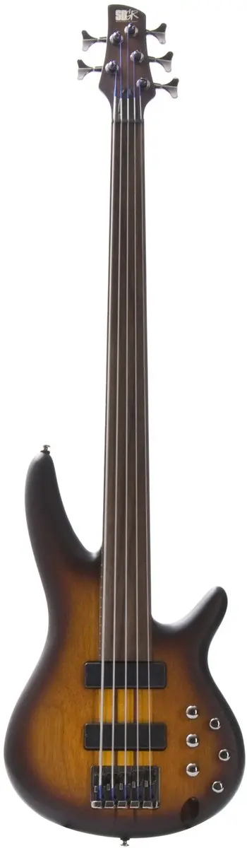 Ibanez SRF705 Portamento Brown Burst Flat Fretless fretloze basgitaar