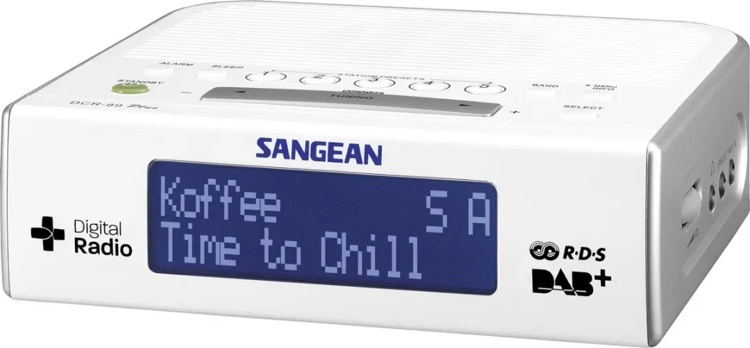 Sangean DCR-89+ Wekkerradio DAB+ - Wit