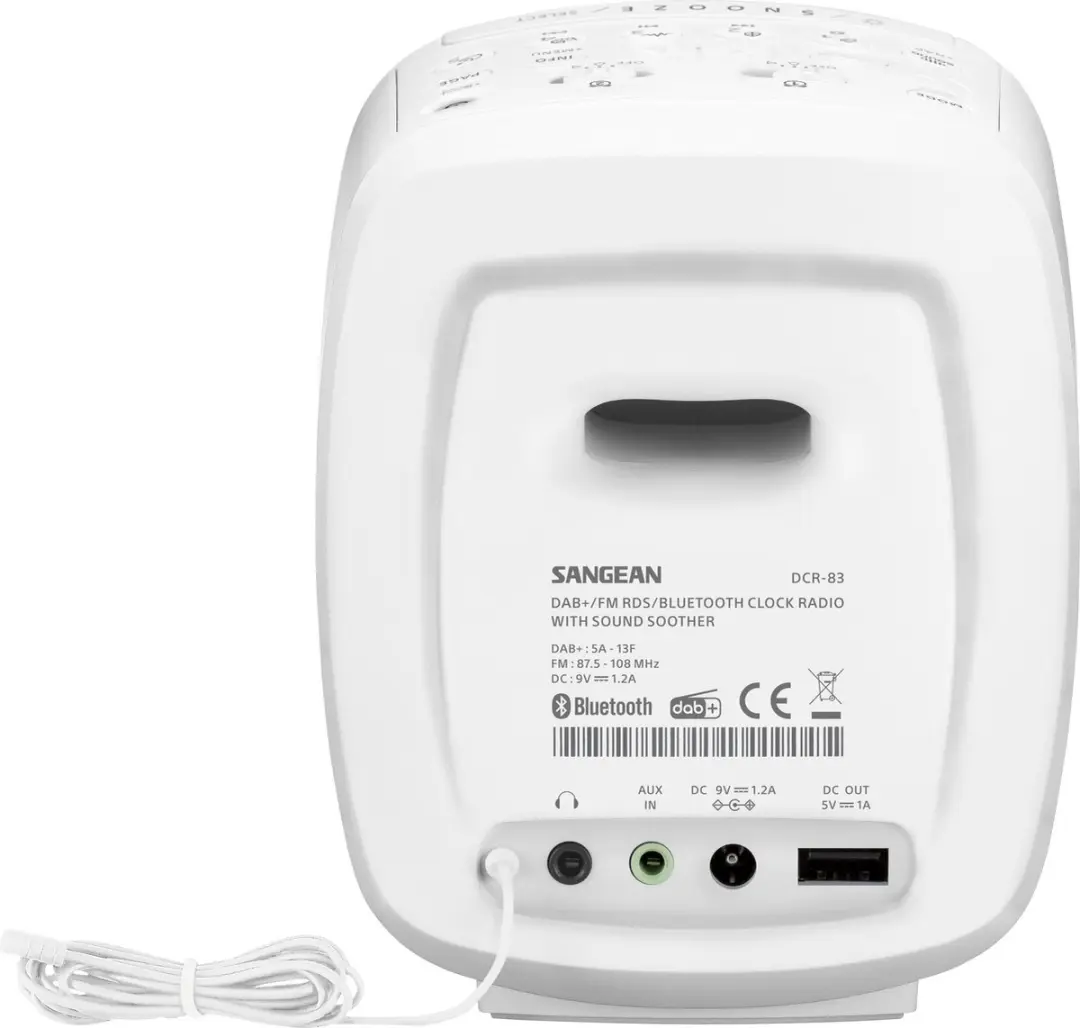 Sangean DCR-83 Tafelradio DAB+/FM/AUX - Bluetooth - Wit