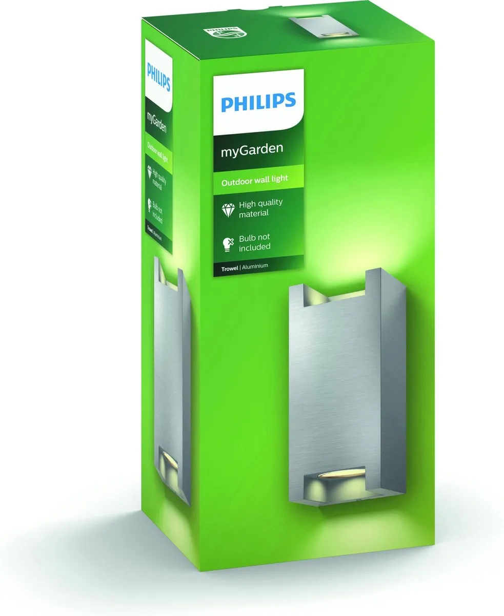 Philips myGarden Trowel Wandlamp - 2 Lichtpunten - Aluminium