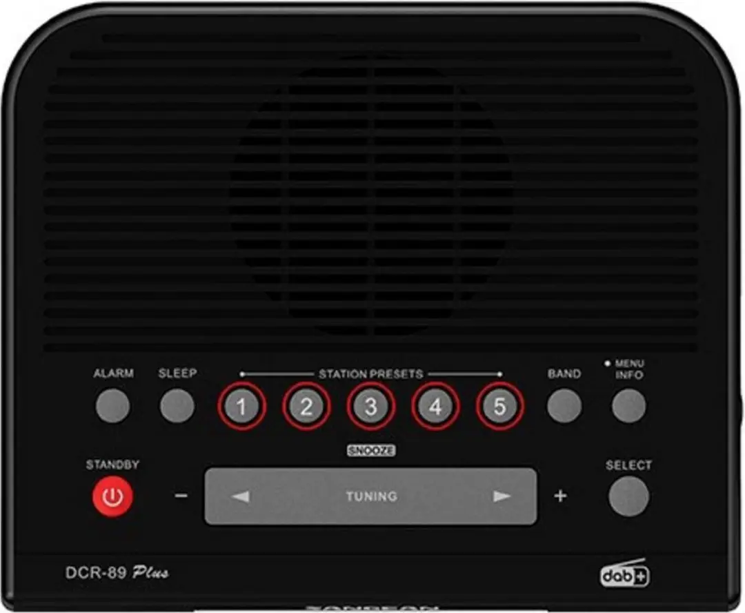 Sangean DCR-89+ Wekkerradio DAB+/FM - Zwart
