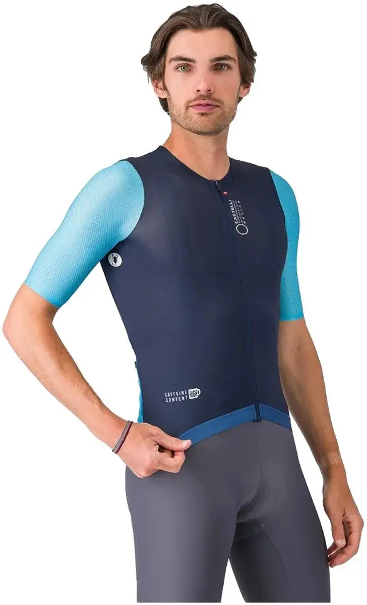 Castelli Corretto Korte Mouw Wielertrui Blauw S Man