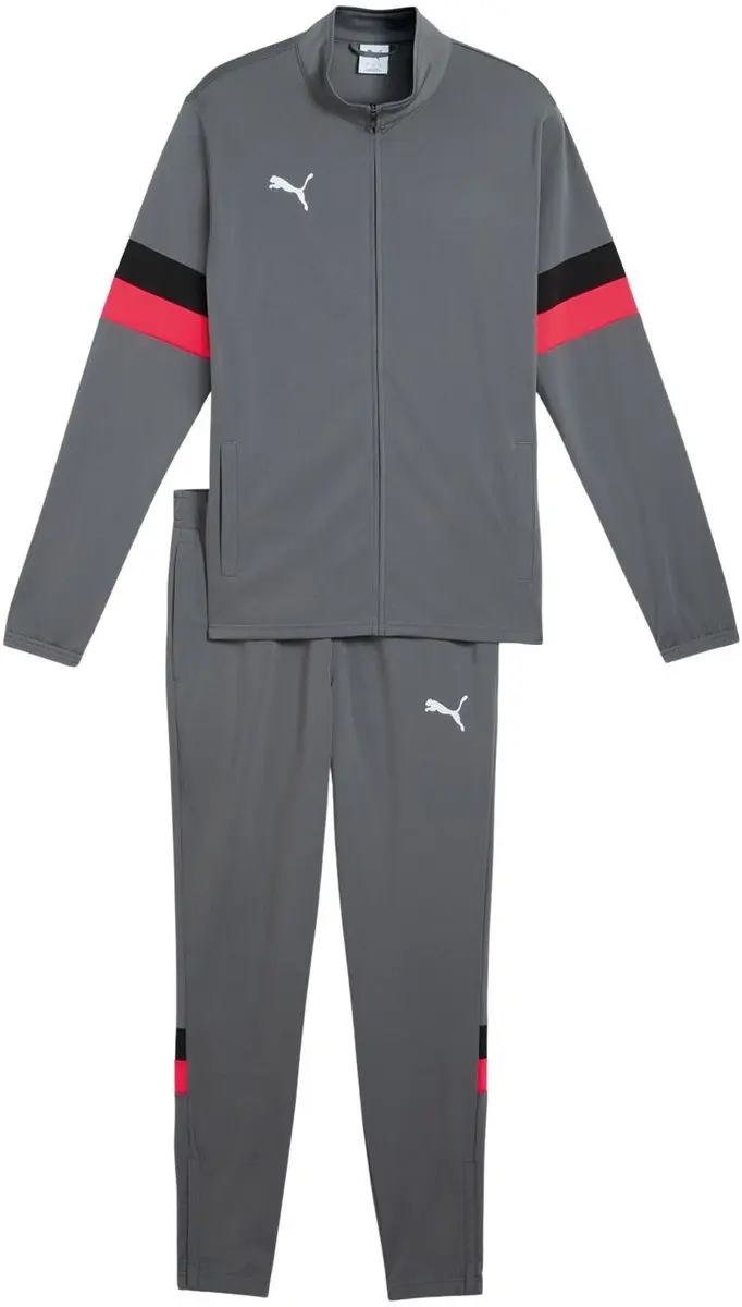 PUMA individualRISE Trainingspak M - Grijs/Zwart/Rood
