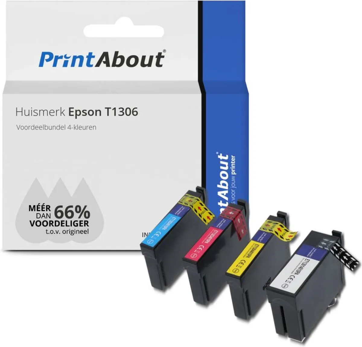 PrintAbout T1306-PA2 Inktcartridge 4-kleuren - 5.400 pagina's - XL