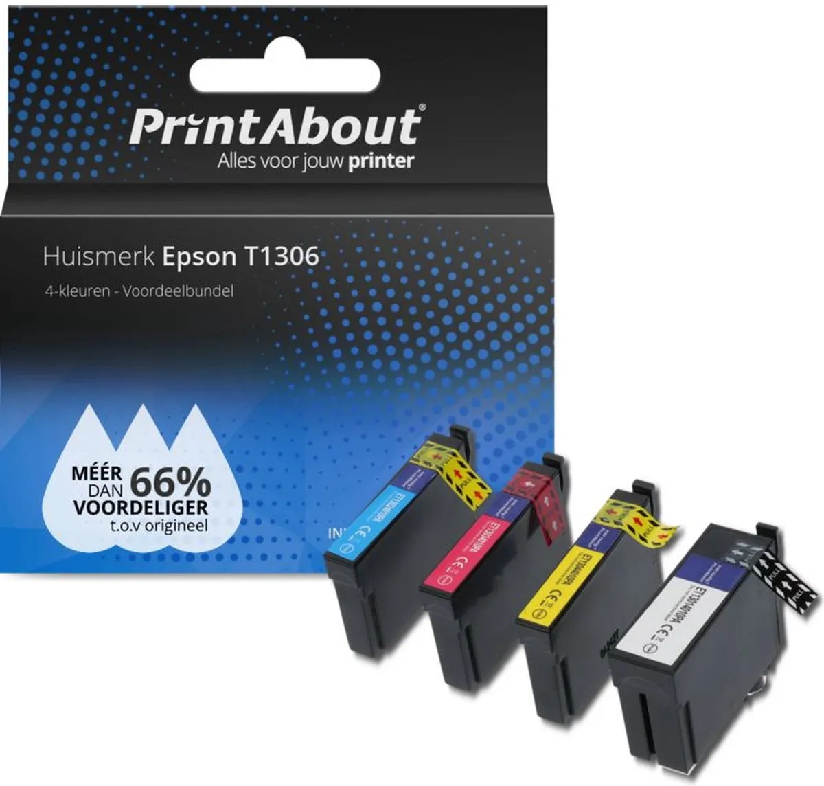 PrintAbout T1306-PA2 Inktcartridge 4-kleuren