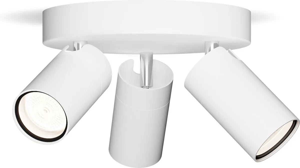 Philips Idris Opbouwspot 3x GU10 Warmwit - 19,6cm Wit