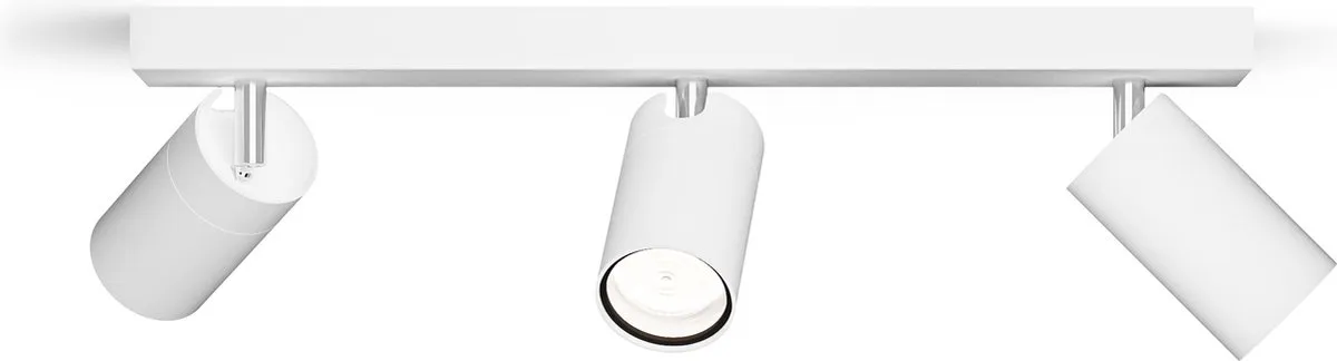 Philips Idris Opbouwspot 3x GU10 Warmwit - 19,6cm Wit