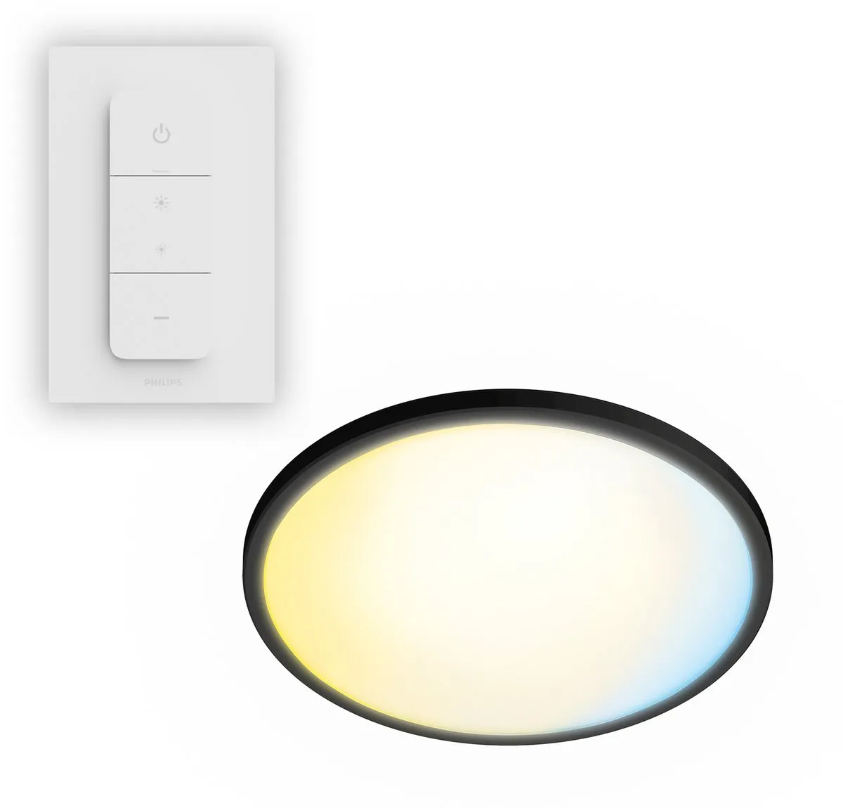 Philips SuperSlim All-In-One Plafondlamp 16W - Zwart
