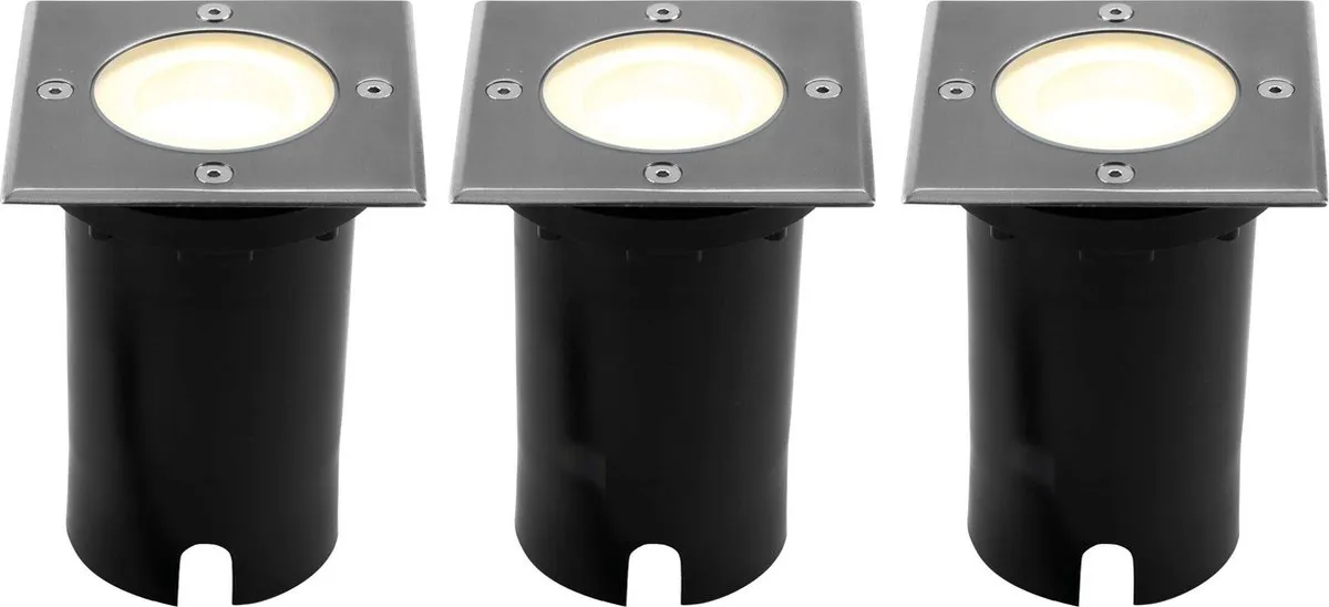 Ledvion 3x LED Grondspot 5W 2700K GU10 IP67