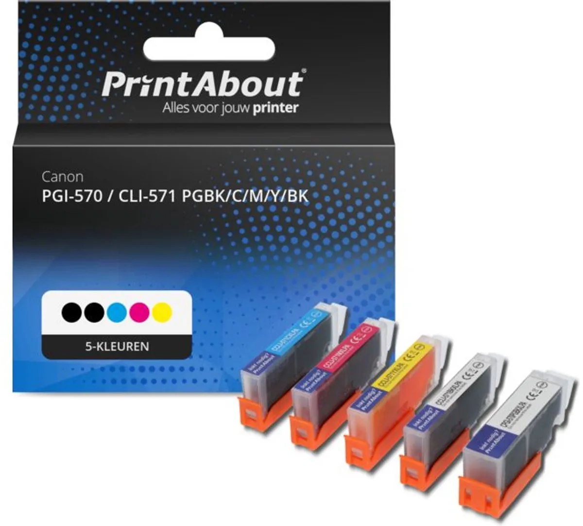 PrintAbout Canon PGI-570/CLI-571 Inktcartridges 5-kleuren