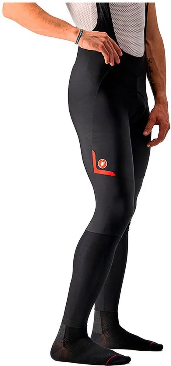 Castelli VELOCISSIMO 5 lange fietsbroek Black/Red Reflex - Mannen - maat XL