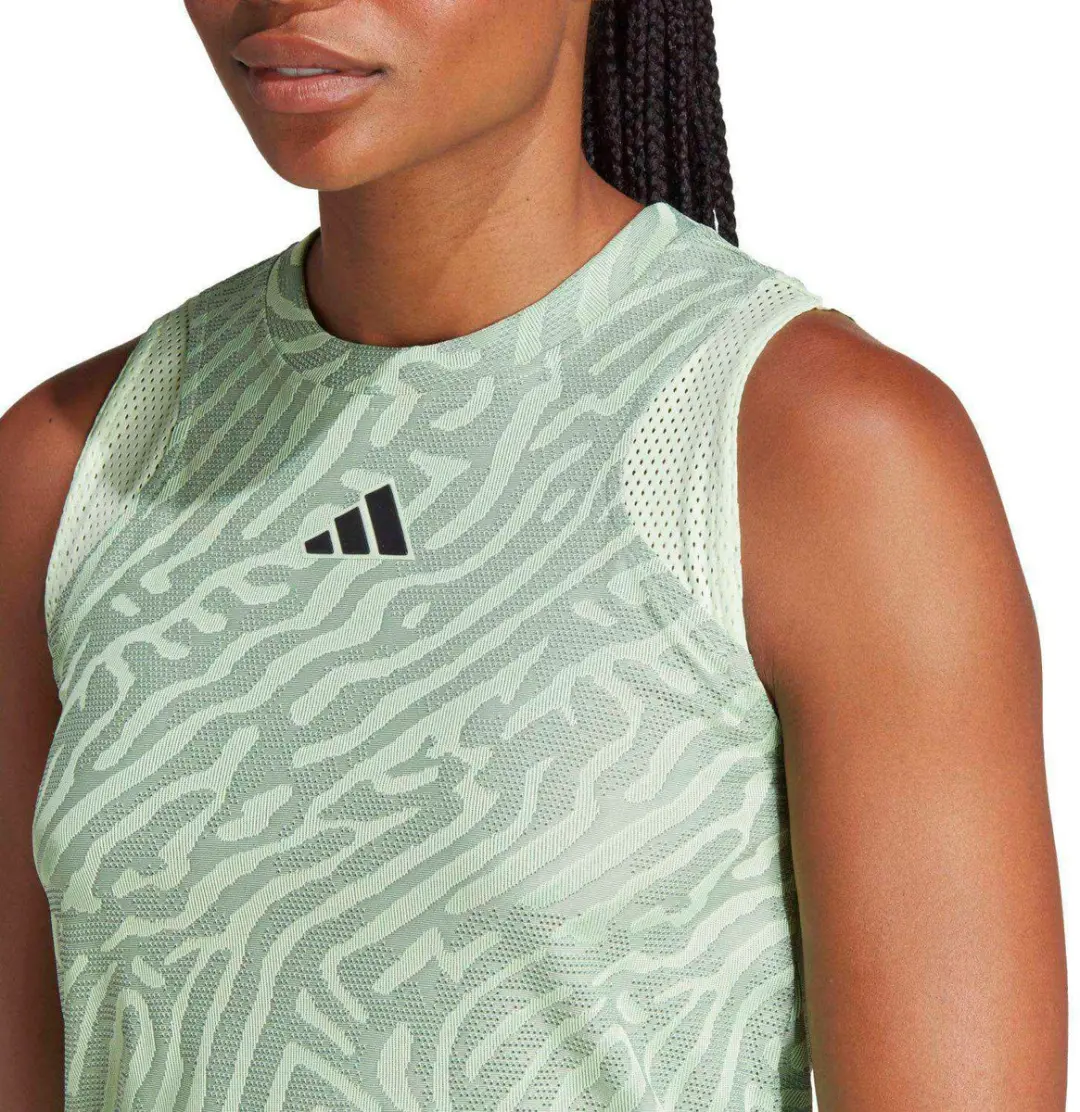 Adidas Pro Melbourne Tank Top Dames S - Lichtgroen - afbeelding 4 van 5