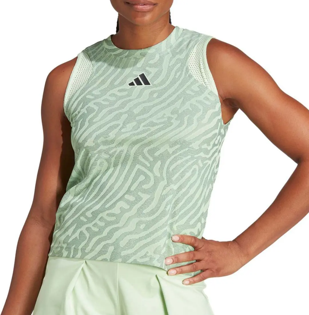 Adidas Pro Melbourne Tank Top Dames S - Lichtgroen - afbeelding 5 van 5