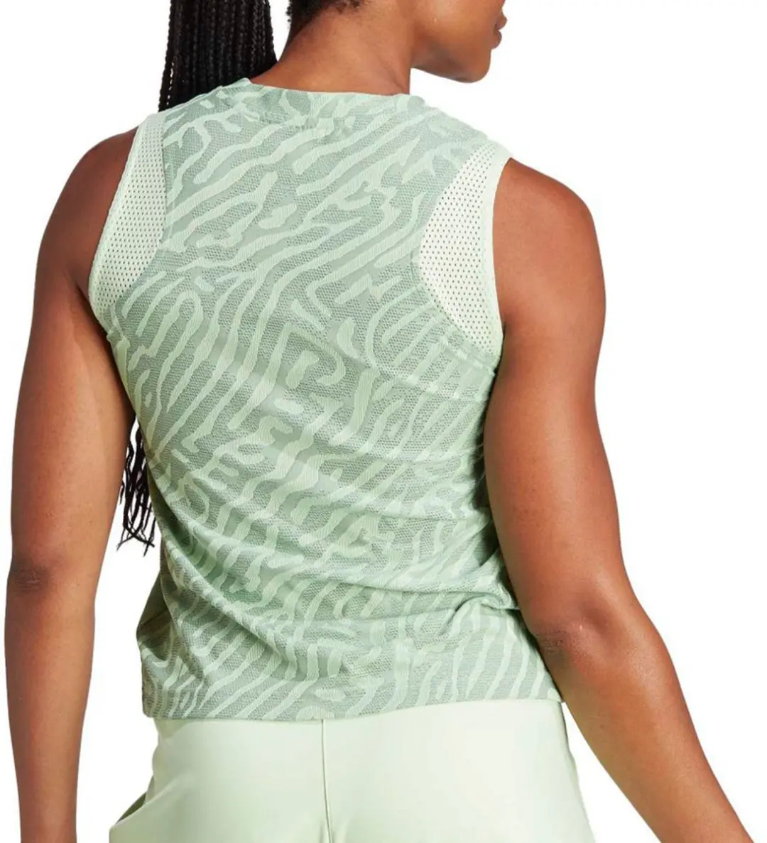 Adidas Pro Melbourne Tank Top Dames S - Lichtgroen - afbeelding 3 van 5
