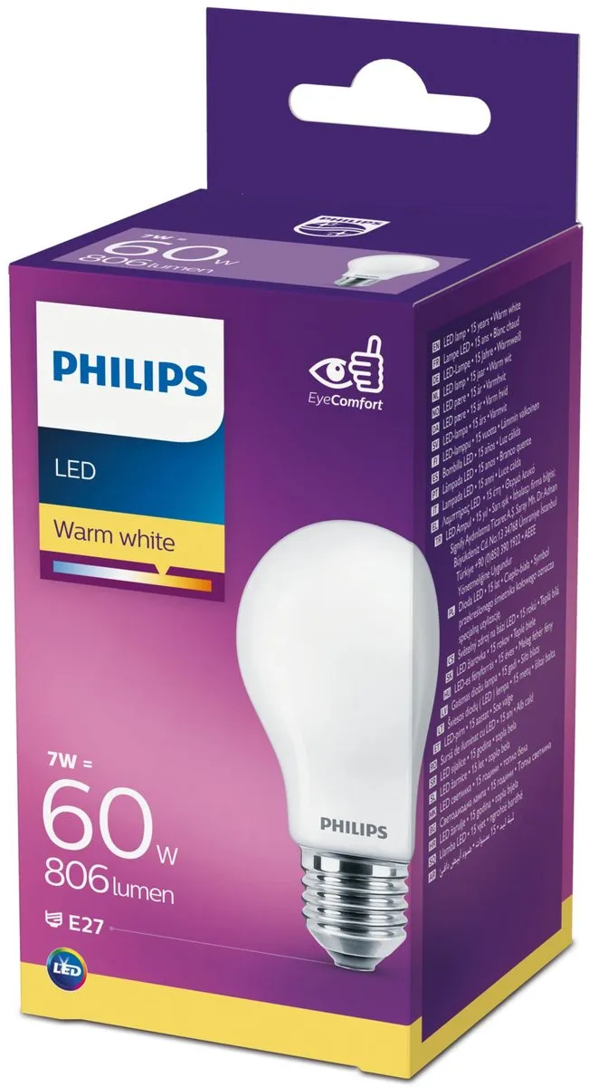 Philips Classic LED E27 Warm Wit 7W - Mat