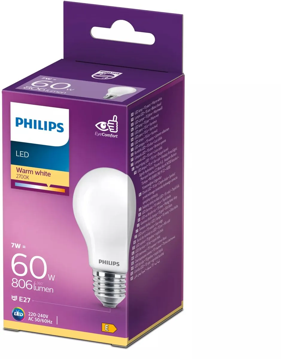Philips Classic LED E27 Warm Wit 7W - Mat