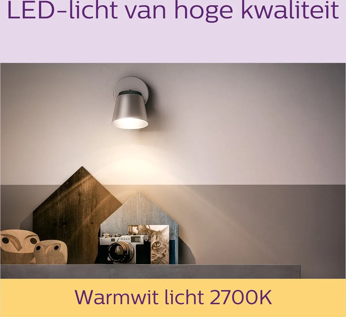 Philips LED Spot GU10 4.6W Koelwit - 2 Stuks