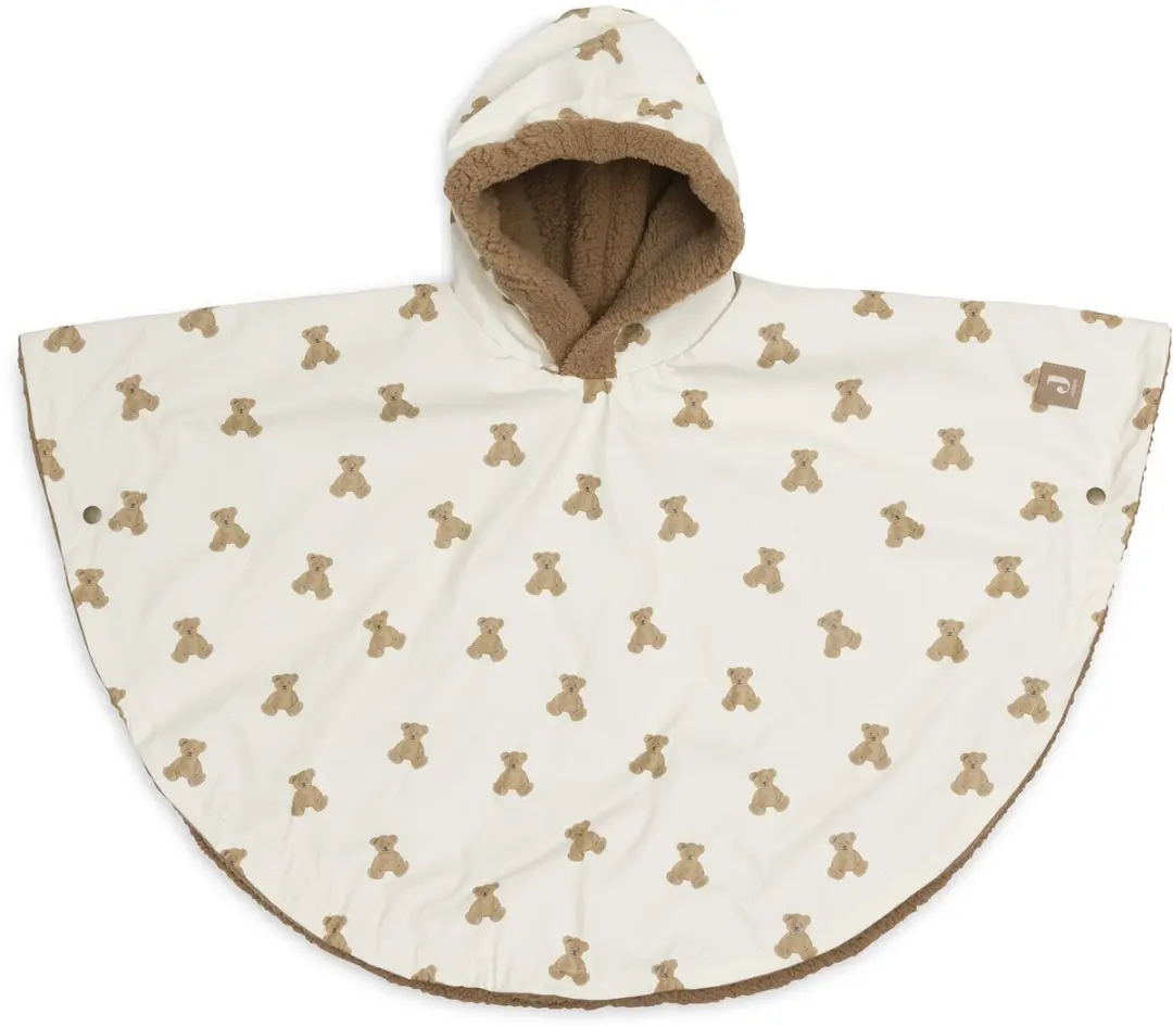 Jollein Outdoor Poncho Waterrepellent Mini Teddy Bear/Teddy Fleece