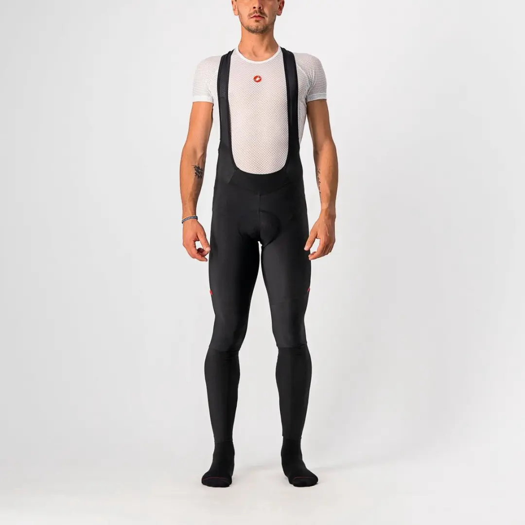 Castelli VELOCISSIMO 5 lange fietsbroek Black/Red Reflex - Mannen - maat L