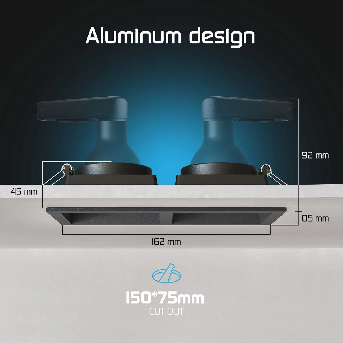 LEDVION Smart Inbouwspot 6x RGBW GU10 4.9W - Zwart