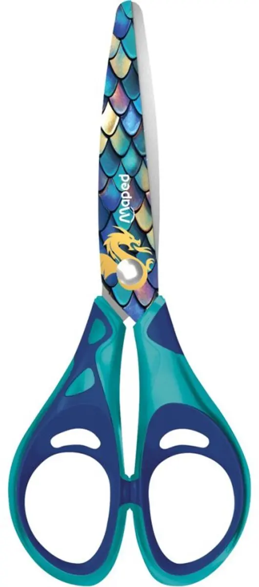 Schaar Maped Dragon 13cm display à 24 stuks blauw