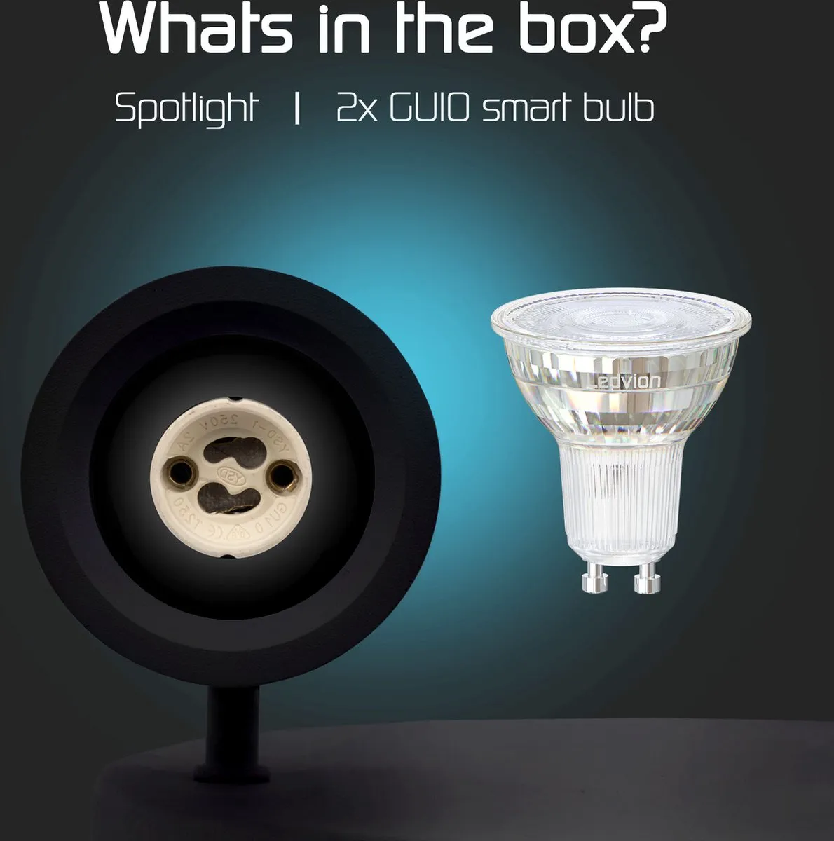 LEDVION SMART LED Plafondspot 2-lichts RGB+CCT 4.9W - Zwart