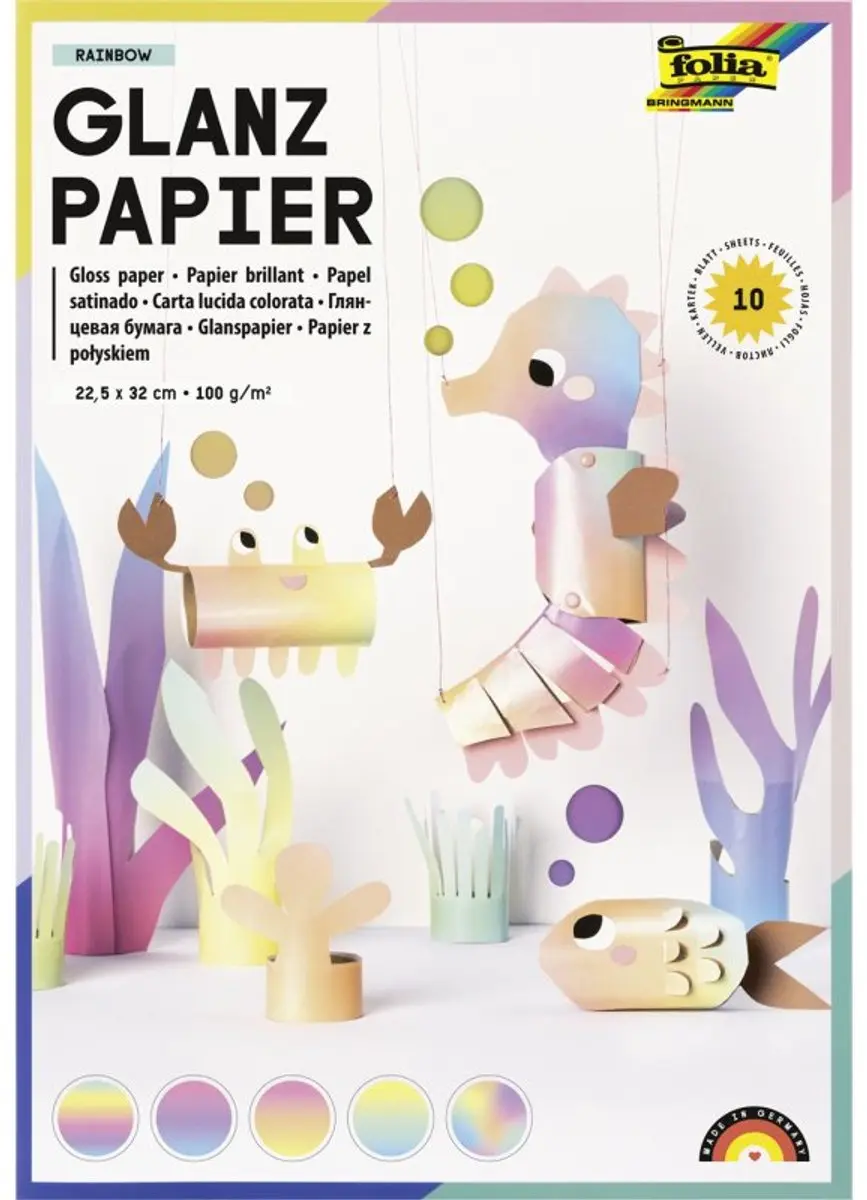 Folia Glanzpapier Rainbow 225x320mm