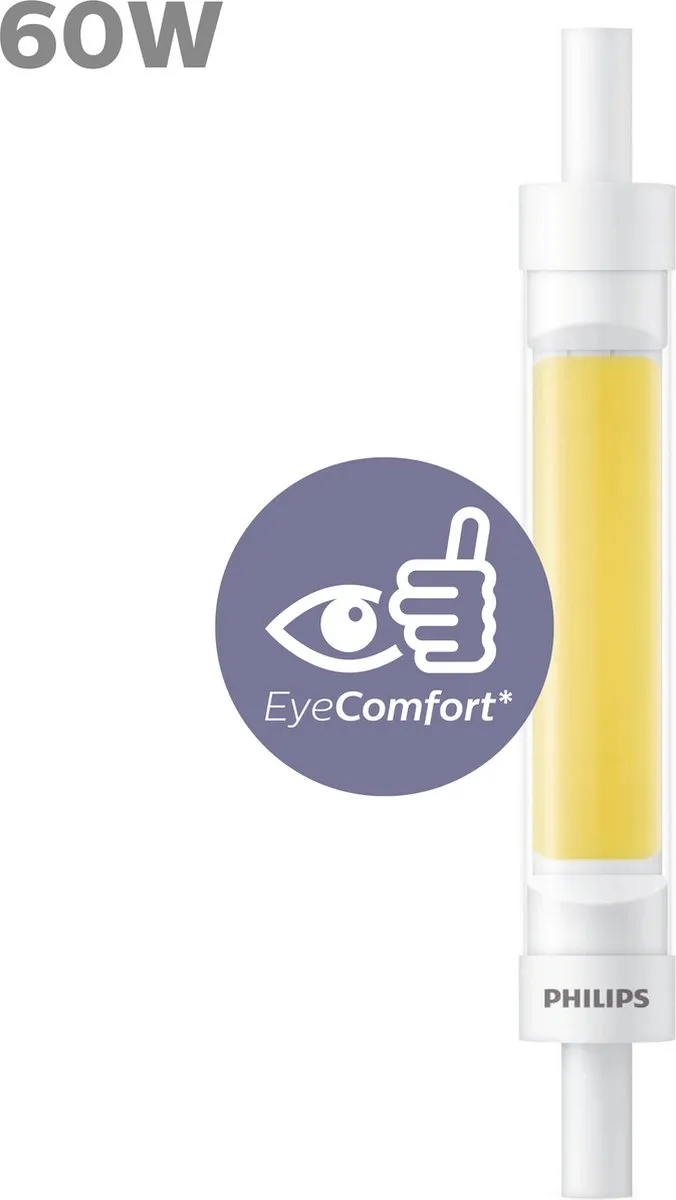 Philips LED Staaflamp Transparant 60W R7S - Koelwit