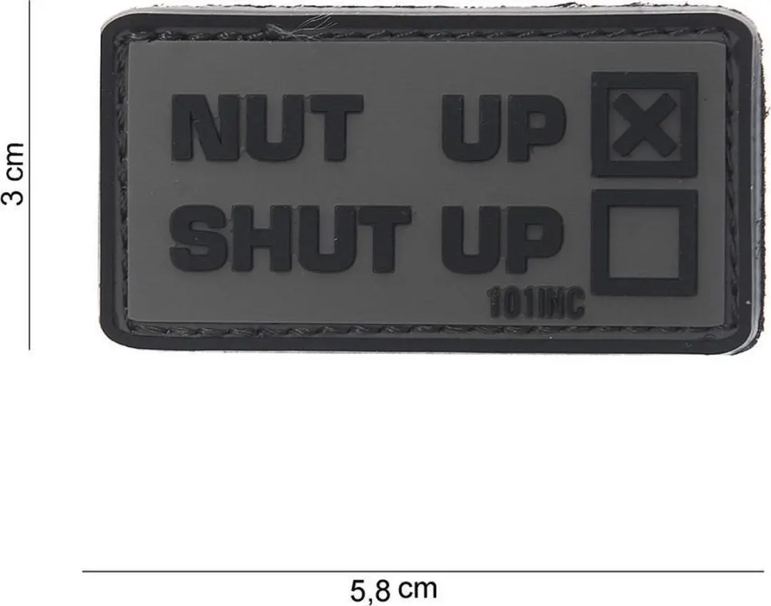 Embleem 3D PVC Nut Up grijs
