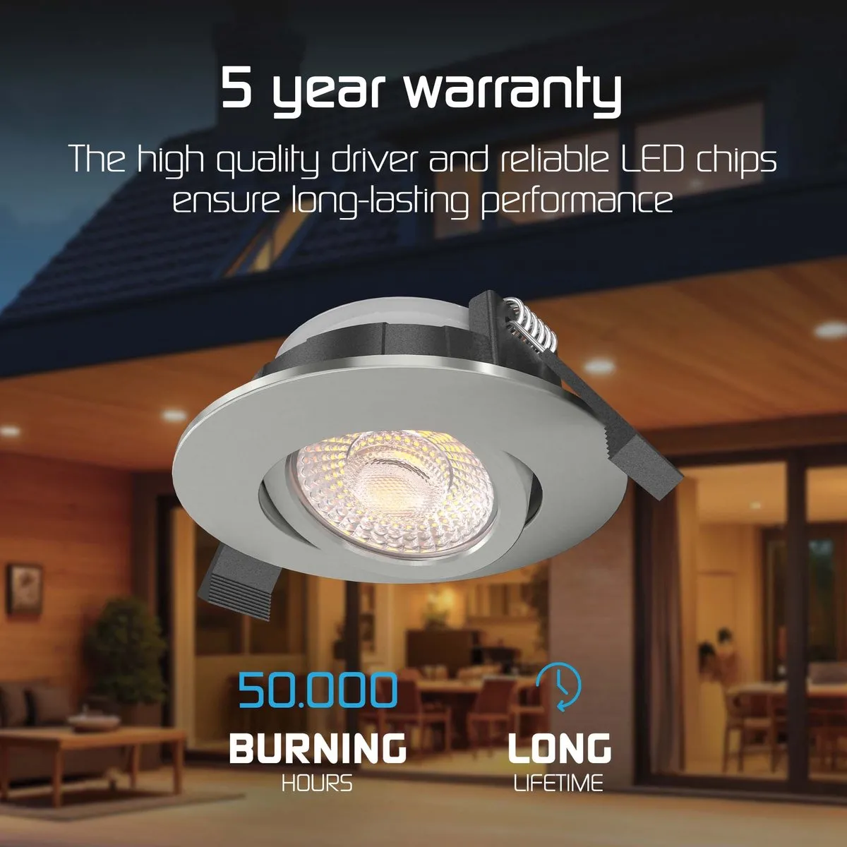 Ledvion - 6x LED Inbouwspot - Nikkel - 3W - CCT 2200K-4000K - Ø86mm - Dimbaar - RVS - IP65