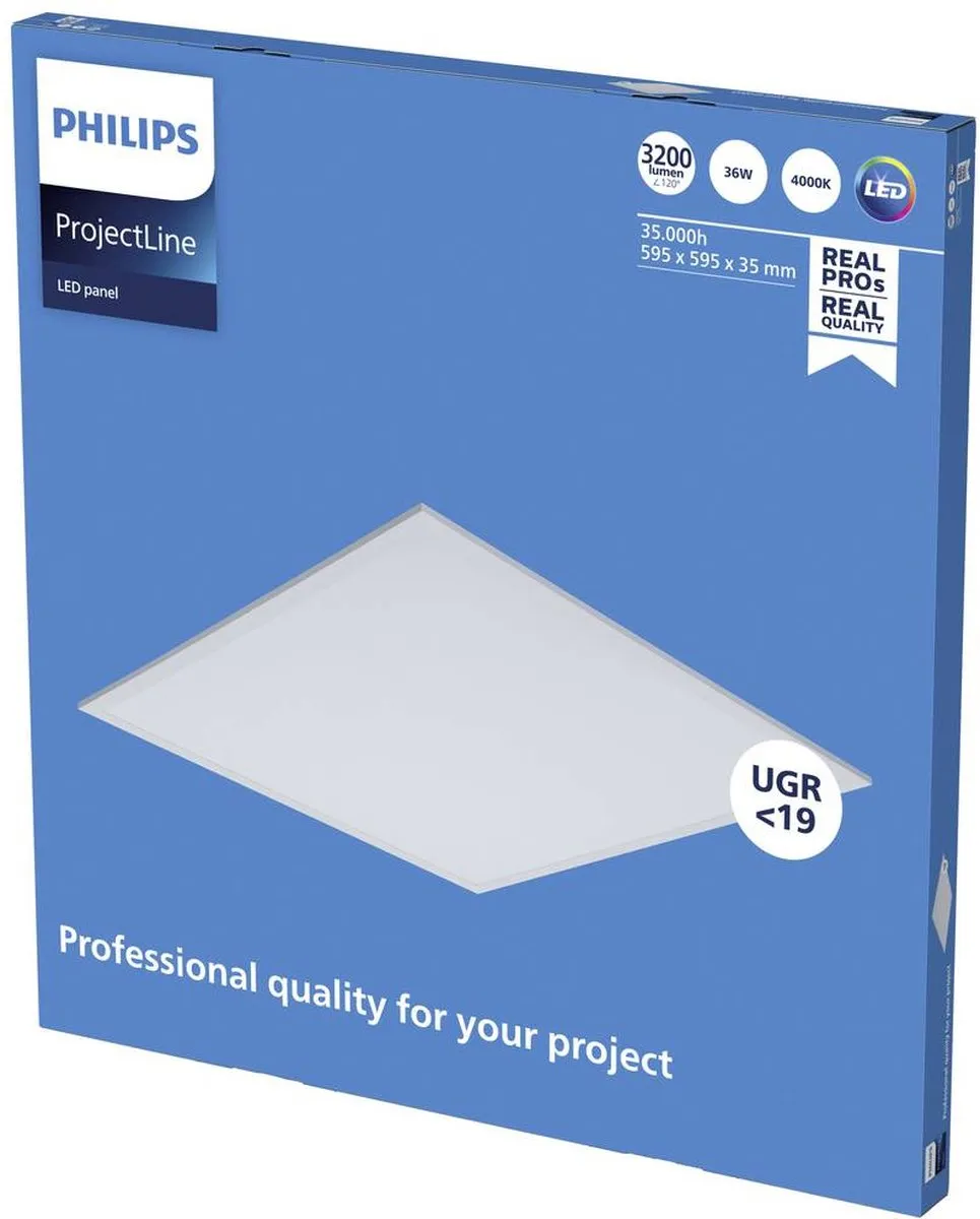 Philips ProjectLine Inbouwpaneel 3200lm - Wit