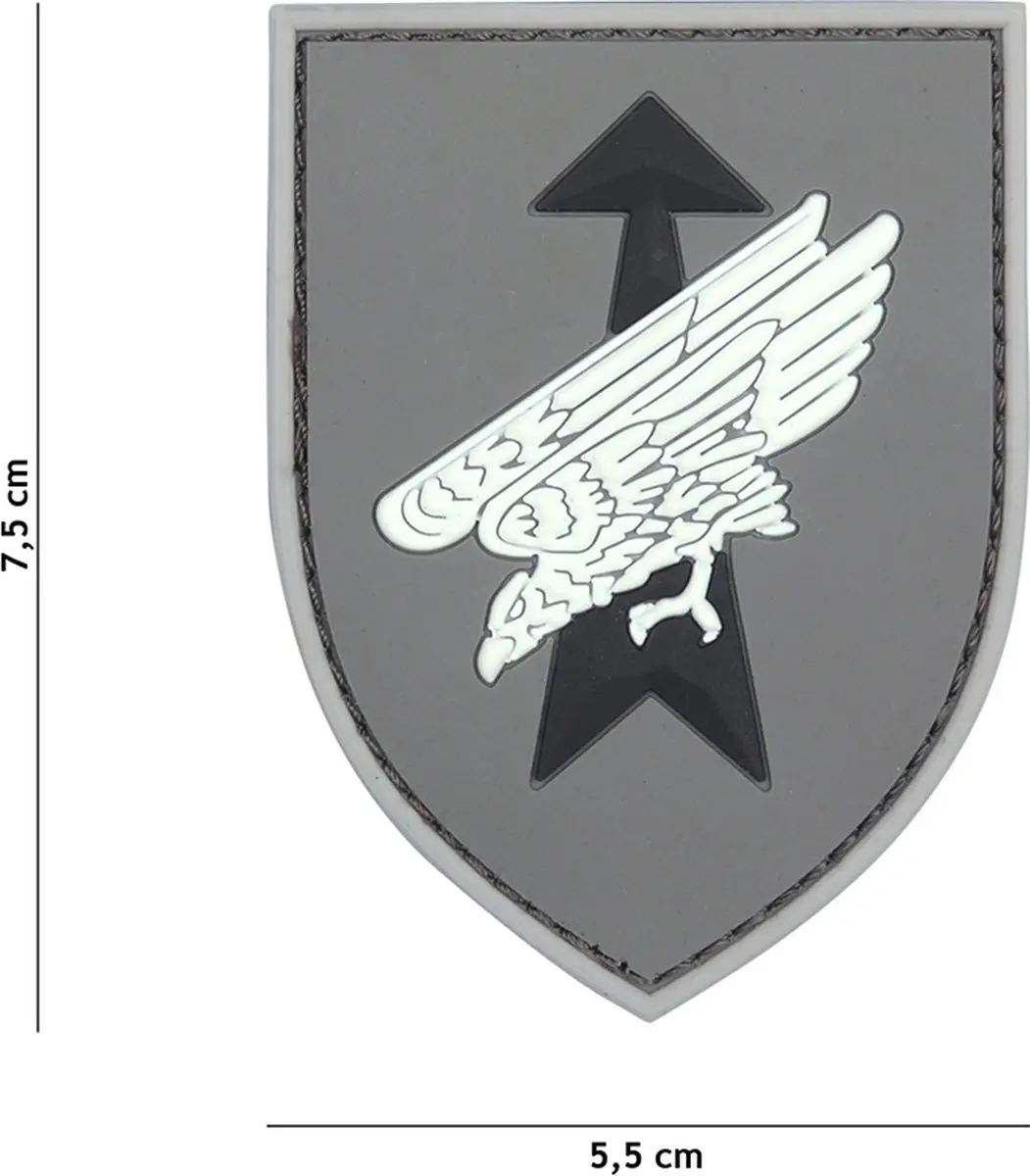 Embleem 3D PVC Duitse special forces grijs