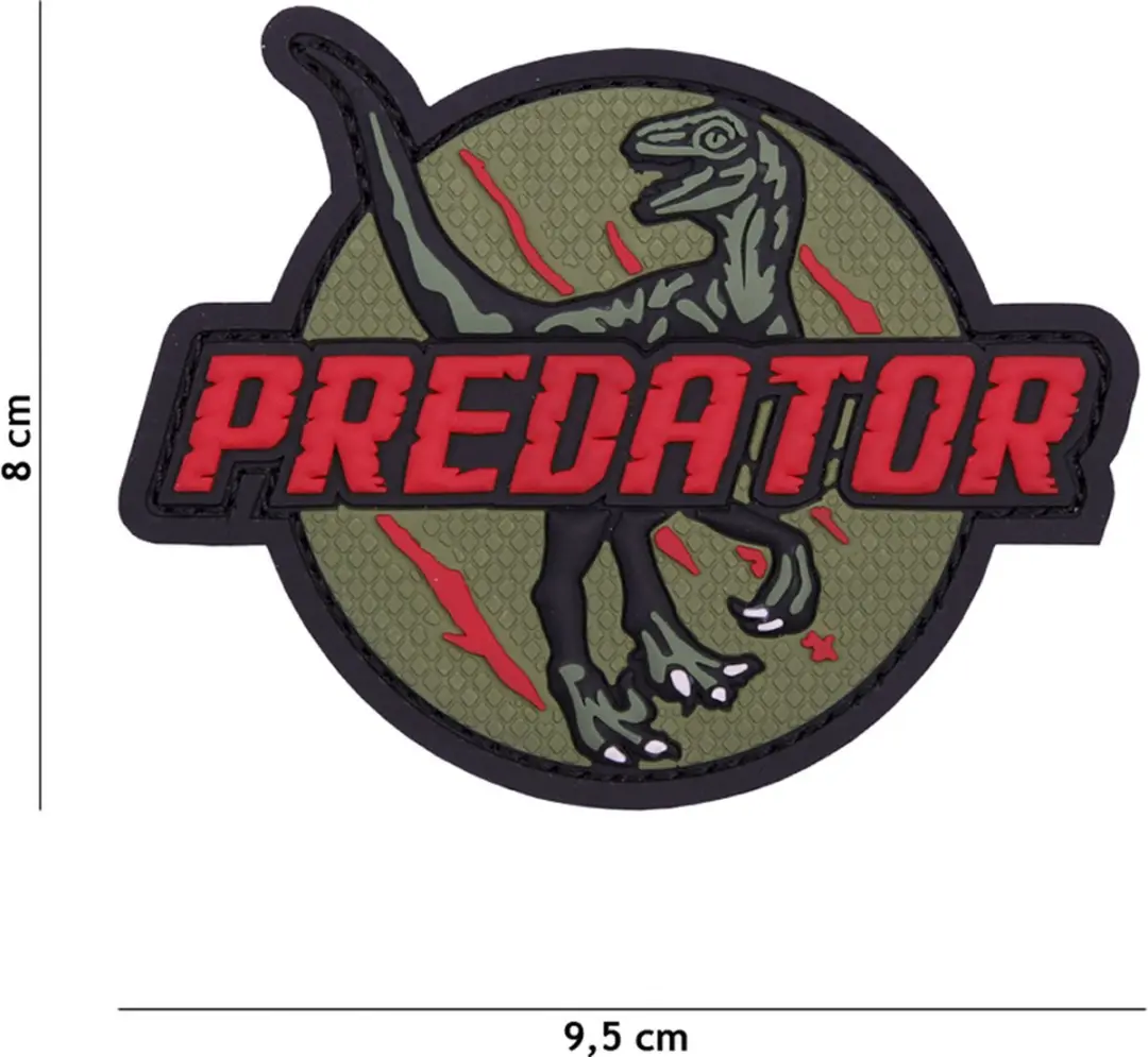 Embleem 3D PVC Predator rood