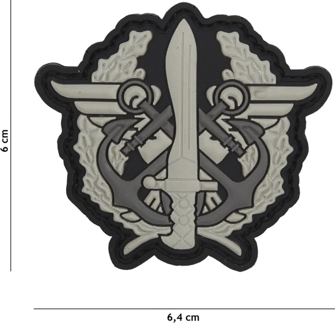 Embleem 3D PVC Corps mariniers logo grijs