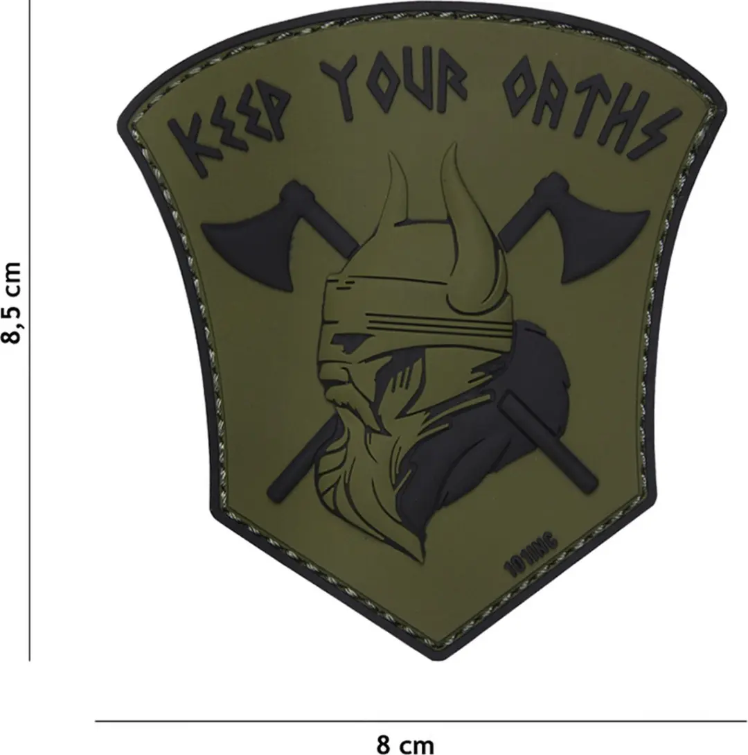 Embleem 3D PVC Keep your oaths groen