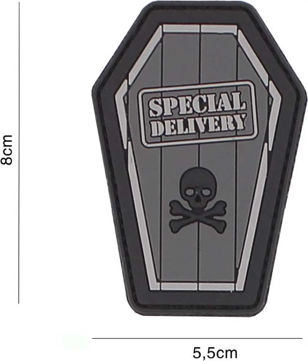 Embleem 3D PVC Special delivery grijs