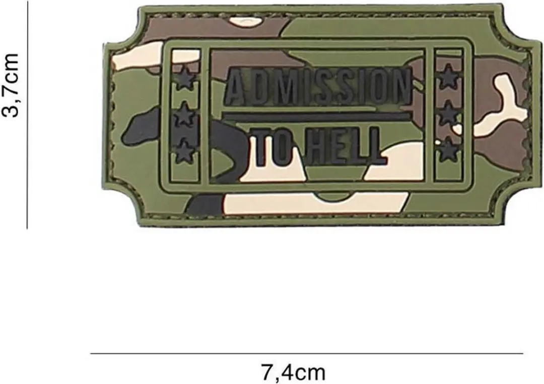 Embleem 3D PVC Admission to hell woodland