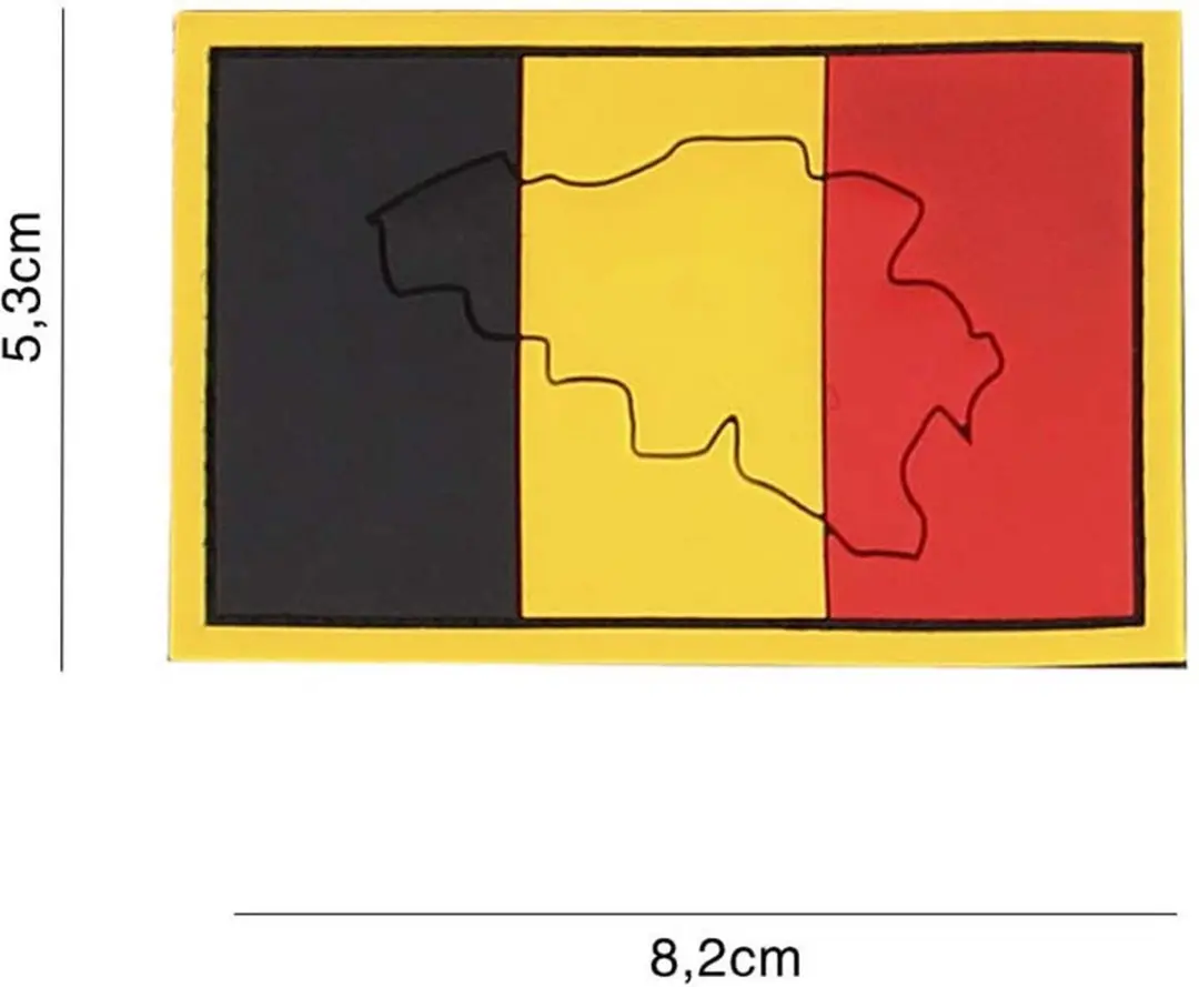 Embleem 3D PVC België met contour