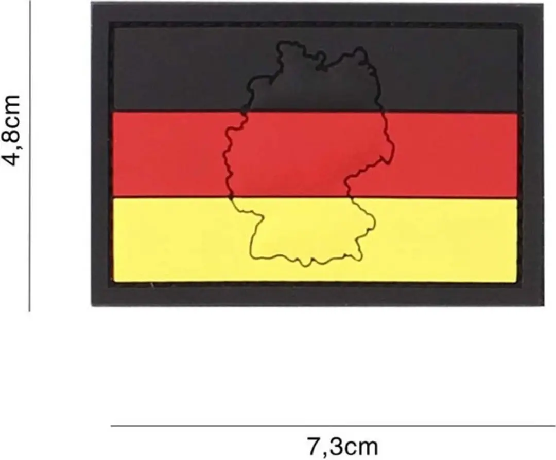 Embleem 3D PVC Duitsland met Contour