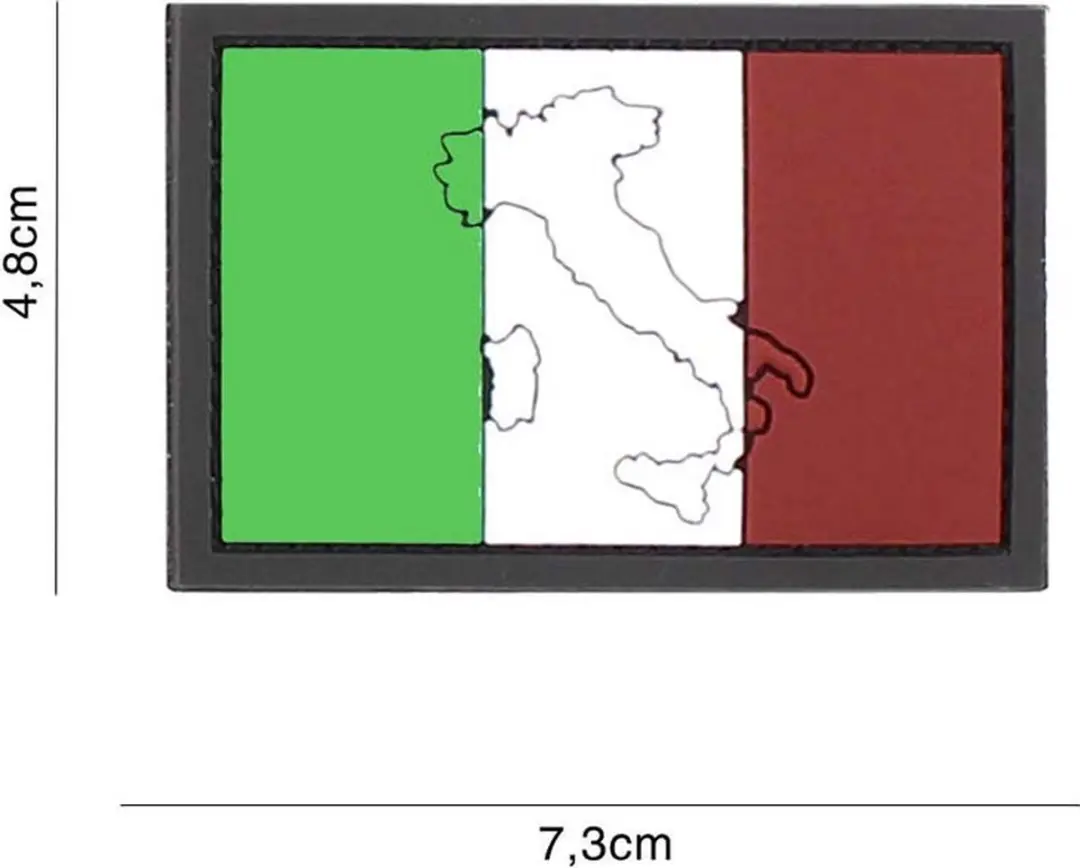 Embleem 3D PVC Italië met contour