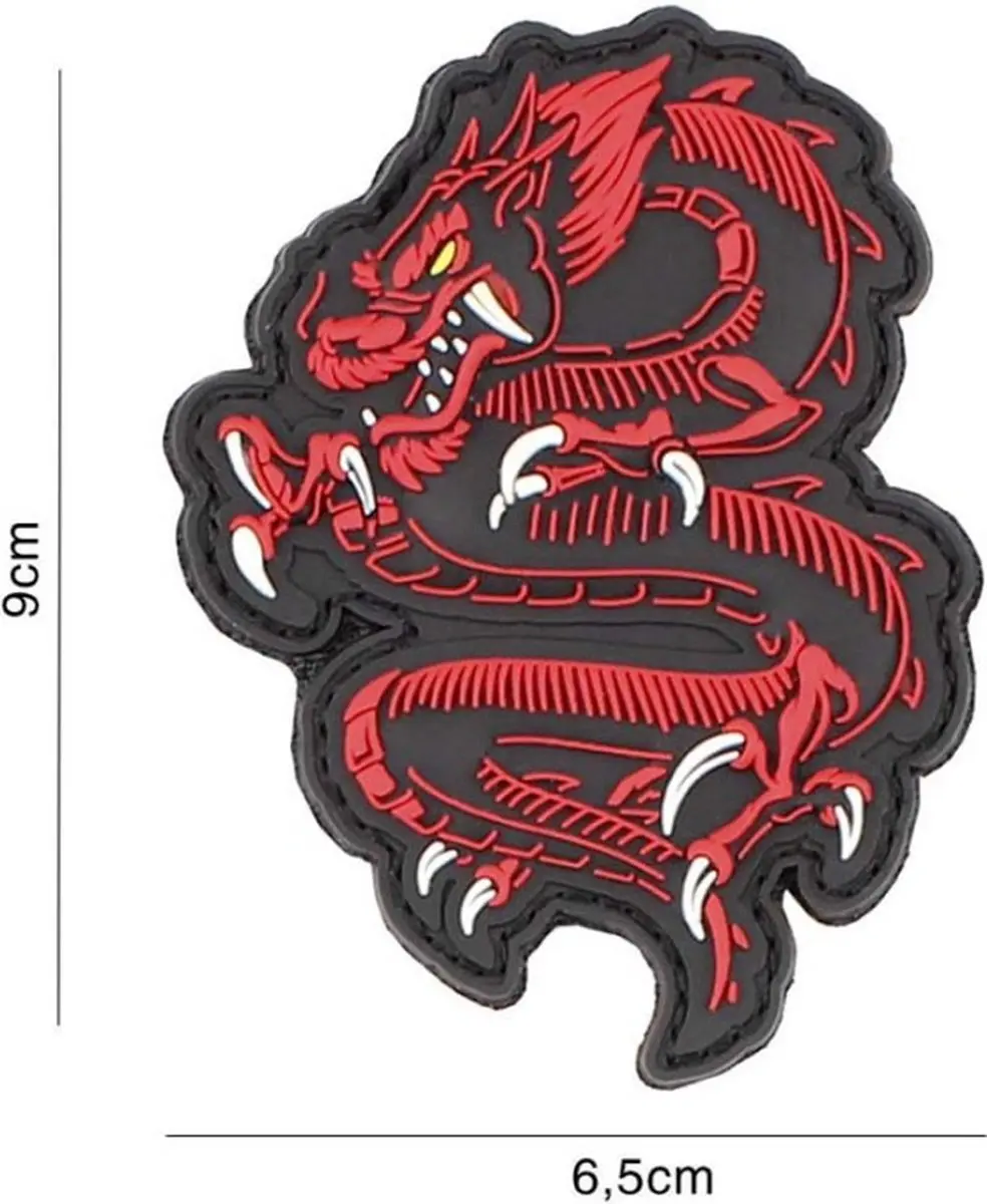Embleem 3D PVC Dragon Rood