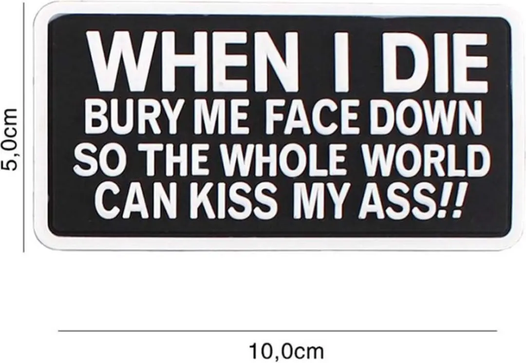 Embleem 3D PVC When I Die