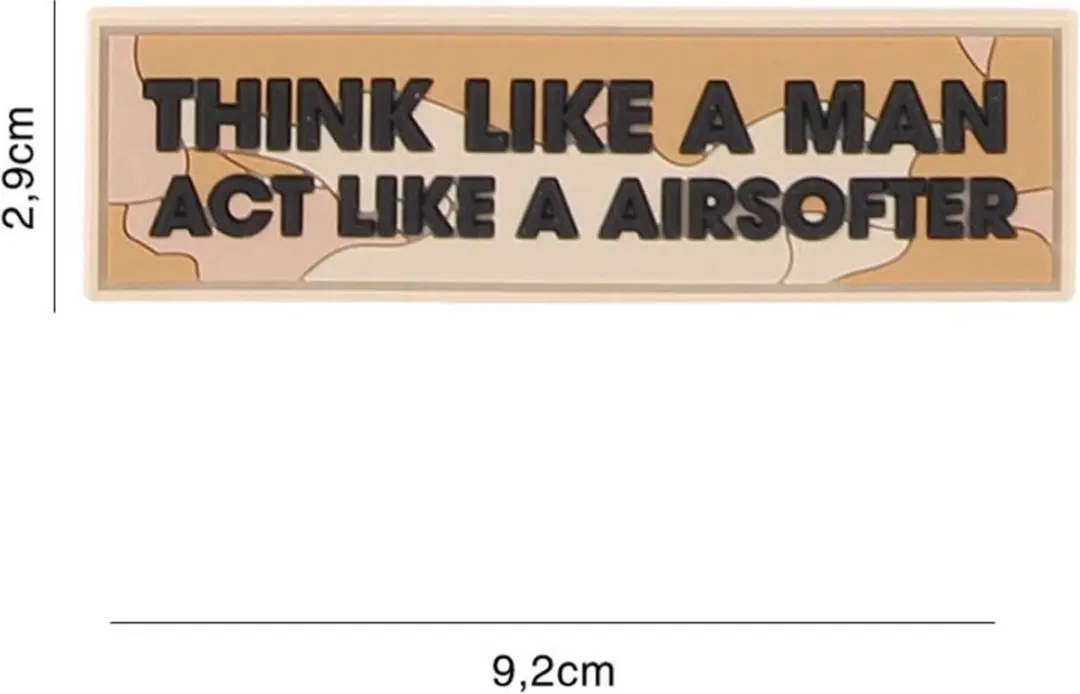 Embleem 3D PVC Think Like A Man Desert