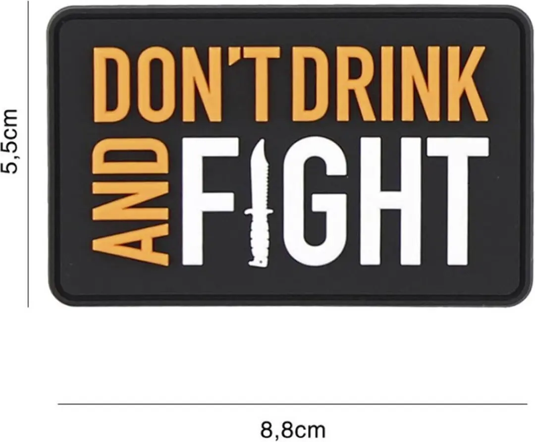 Embleem 3D PVC Don't Drink Zwart/Oranje