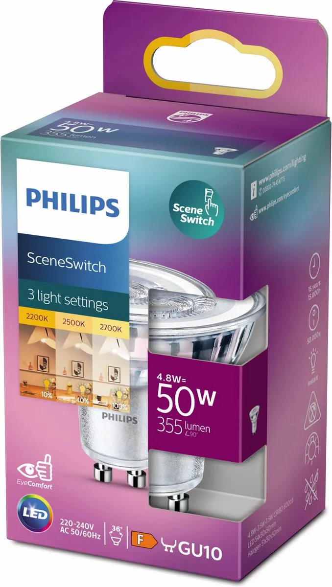 Philips Nightingale Wandlamp Up & Down Roestvrij Staal