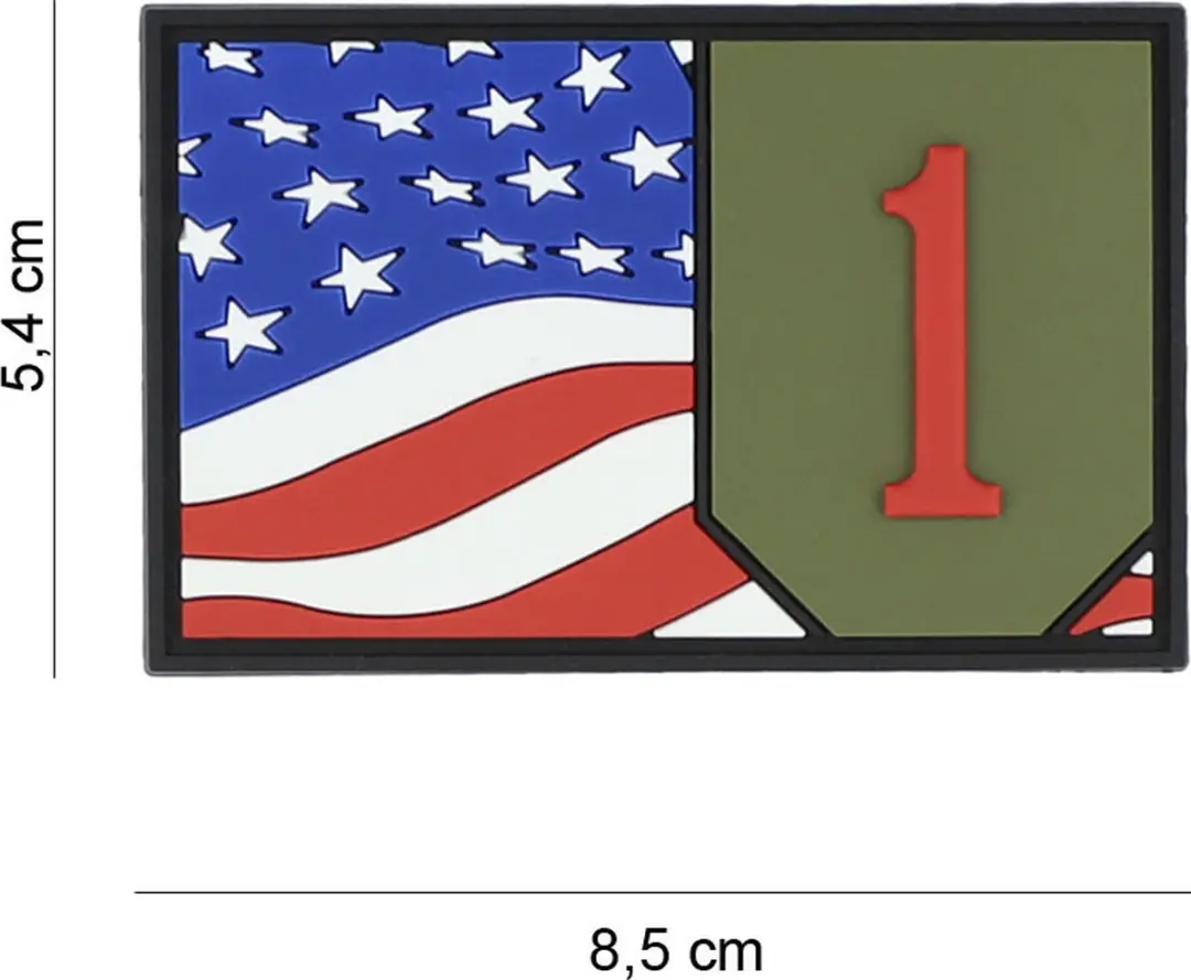 Embleem 3D PVC 1st Infantry vlag